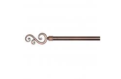 China Iron Pipe Curtain Rods With Flower Shape Finial For Bedroom supplier