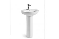China Floor Standing Modern Pedestal Basin For Sophisticated Bathroom supplier
