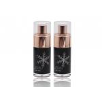 30ml Black Coating Inside Airless Spray Bottle With White Snowflake Screen Printing for sale