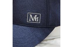 China Customized Blue Structured Printed Baseball Caps Quick Dry Reflective Logo supplier