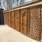 Weathering Steel Panel Room Dividers With Lights Decorative Metal