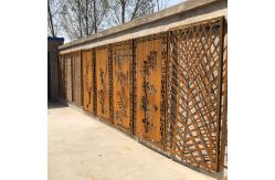 China Weathering Steel Panel Room Dividers With Lights Decorative Metal supplier
