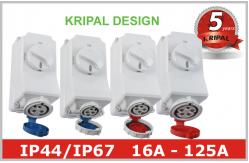 China 250V 415V Power Industrial Plug Socket with Switched Interlock PC BOX supplier