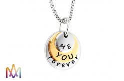 China Rustproof SS304 Dangle Charms Mens Engraved Necklace supplier