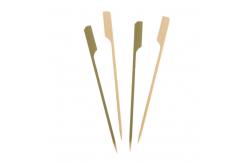 China 25cm Disposable Green Wooden Bamboo Sticks Bamboo Paddle Skewers supplier