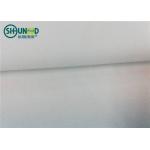 White Polyester Woven Fusible Interlining / Twill Woven Fusible Interfacing Fabric for sale