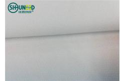 China White Polyester Woven Fusible Interlining / Twill Woven Fusible Interfacing Fabric supplier