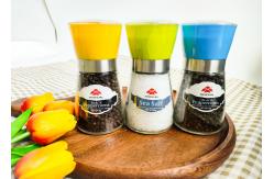 China Adjustable Glass Grinder Salt And Pepper Refillable Grinders CUstomized grinder supplier