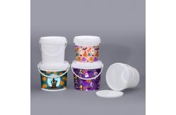 China Food Grade Beverage Plastic Candy Buckets Halloween Container with Lids and Handles supplier