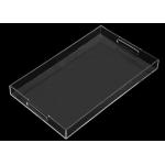 Plexiglass Clear Custom Acrylic Fabrication Acrylic Perspex Tray With Handles for sale