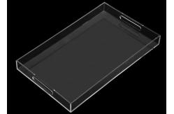 China Plexiglass Clear Custom Acrylic Fabrication Acrylic Perspex Tray With Handles supplier