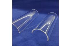 China Custom High Temperature Resistant Transparent Semicircular  Quartz Glass Tile supplier