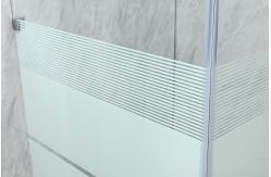 China Affordable Shower Enclosures With White Printing Glass And Aluminum Frame supplier