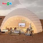 8m 26ft Durable Oxford Cloth Large Inflatable Igloo Dome Tent With Air Blower for sale