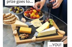 China High End Professional Bamboo Cheese Board Set With Slate And Knife Sets supplier