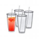 Acrylic Tumbler With Lid And Straw Double Wall Mixed Color Reusable Plastic Cups With Your Own Design for sale
