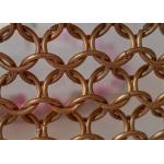 Copper Color Stainless Steel 10mm Ring Mesh Curtain As Outer Facade Covering for sale