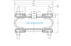 China SP1540 Dunlop Single Convoluted Pneumatic Air Spring 12×1 Air Rubber Bellows supplier
