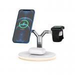 PC ABS 3 In 1 15W Magnetic Desktop Wireless Charger For Cell Phone for sale