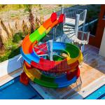 Anti Ultraviolet fade Swimming Pool Water Slide Fiberglass Colorful Water Slide for sale