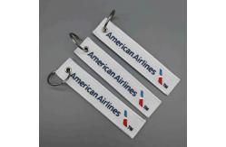 China American Airlines Custom Embroidered Key Fob Corrosion Resistance High Accuracy supplier
