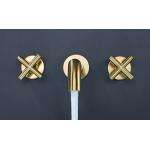 Gold 360 Rotate Wall Mounted 304 SUS Concealed Bath Shower Mixer for sale