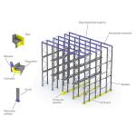 3500mm Width SS400 4000KGS Warehouse Drive In Racking for sale