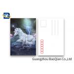 Souvenir Gift 3D Lenticular Card With Customized Logo / Lenticular Photo Printing Postcard for sale