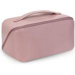 Shockproof Leather Double Layer Makeup Bag Clear Cosmetic Bag With Zipper for sale