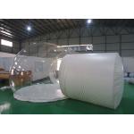 CE EN14960 Three Rooms Glamping Tent , Inflatable Bubble Lodge Tent With Metal Tunnel