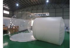China CE EN14960 Three Rooms Glamping Tent , Inflatable Bubble Lodge Tent With Metal Tunnel supplier