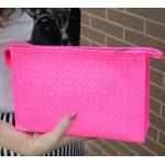 Fashion knitting fluorescent high-capacity lady makeup bag for sale