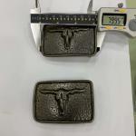 Bull Head Belt Buckle Hardware Anti Scratched Normal Plating for sale