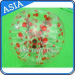 Custom Made Red Dots Inflatable Human Soccer Bubble Ball for Football for sale