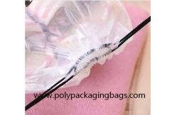 China Transparent PE Drawstring Plastic Bags For Garment Storage supplier