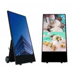 43'' LCD Portable Advertising Screens Display Signage Battery Powered Movable Kiosk Totem Portable Digital LCD Poster for sale