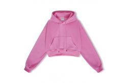 China Factory Directly Customized Fashion Trends Oversized Cropped Pullover Hoodie supplier