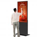 Floor standing digital signage 43 49 55 inch android video lcd advertising player kiosk vertical totem for sale