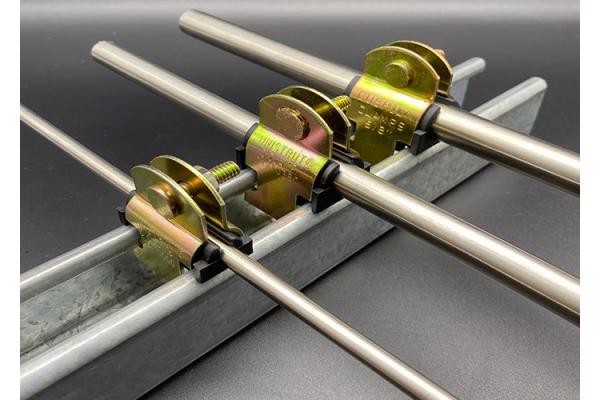 Custom 2-1/2'' Galvanized Steel Channel Mounted Cushion Clamps