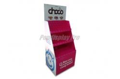 China FMCG Cardboard Shelf Display , 3 Shelf Chocolate Point Of Sale Display supplier