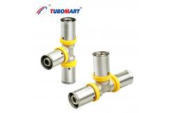 China Brass Gas Pipe Press Fittings PN20 Customized For Pex Al Pex Pipes supplier