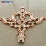 7*15 golden pink UV electroplate Extrusion aluminum profiles flower for georgian double glazing for sale