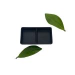 Matte Black Camping Melamine Sauce Dish Double Lattice Soy Sauce Dishes FDA for sale