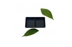 China Matte Black Camping Melamine Sauce Dish Double Lattice Soy Sauce Dishes FDA supplier