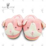 18 X 8cm Stuffed Childrens Shoes Warm Pink Cute Cat Shoes 18 X 8cm for sale