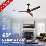 Sleek and Stylish Solid Wood Ceiling Fan Powered by DC Motor with Remote Control for sale