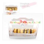 Take Away Handle Paper Box Packaging With Transparent Window For Cookie