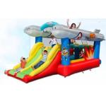 0.55mm PVC Inflatable Bouncer Castle Flying Fish Double Slide Bounce House Rentals for sale