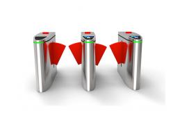 China Contactless Solution Pedestrian Flap Barrier BLDC Motor 270mm Length supplier