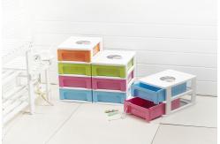 China Multilayer 2 3 4 Two Three Drawer Plastic Drawer Organizer Cabinet supplier